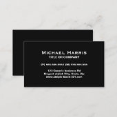 Modern simple elegant black business card (Front/Back)