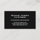 Modern simple elegant black business card