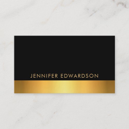 Modern simple elegant black gold professional business card