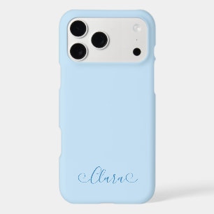 Modern Simple Elegant Blue Stylish Trendy Girly iPhone 17 Pro Max Case