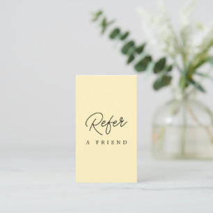 Modern Simple Elegant Business Referral Card