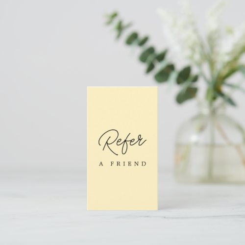 Modern Simple Elegant Business Referral Card