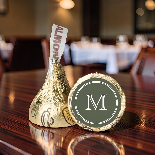 Modern Simple Elegant Chic Custom Monogram Hershey®'s Kisses® (Creator Uploaded)