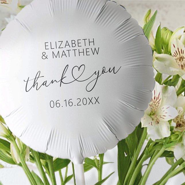 Modern Simple Elegant Chic Minimal Heart Wedding Balloon (Creator Uploaded)