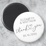Modern Simple Elegant Chic Minimal Heart Wedding Magnet<br><div class="desc">This simple and modern design is composed of sans serif and playful cursive typography with doodle hearts. Perfect for wedding party favors.</div>