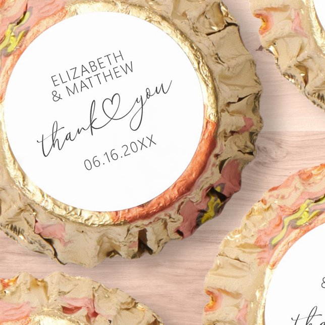 Modern Simple Elegant Chic Minimal Heart Wedding Reese's Peanut Butter Cups (Creator Uploaded)