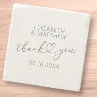 Modern Simple Elegant Chic Minimal Heart Wedding