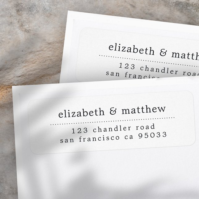 Modern Simple Elegant Chic Minimal Return Address Label (Creator Uploaded)