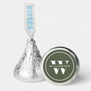 Modern Simple Elegant Chic Monogram Add Your Name Hershey®'s Kisses®