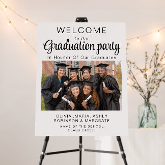 Modern Simple Elegant Friends Graduation Party Foam Board