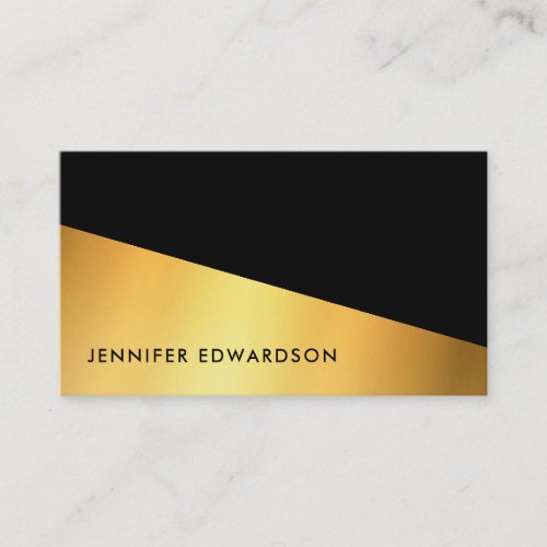 Modern simple elegant gold black professional business card