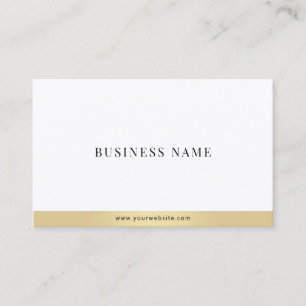 Modern Simple Elegant Gold White Professional Cool Business Card