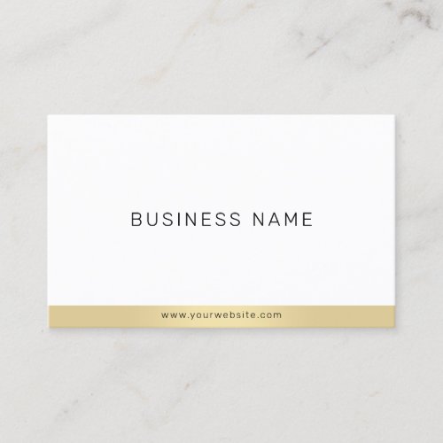 Modern Simple Elegant Gold White Professional Cool Business Card