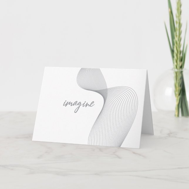 Modern, simple, elegant graphic design of Imagine Card (Front)