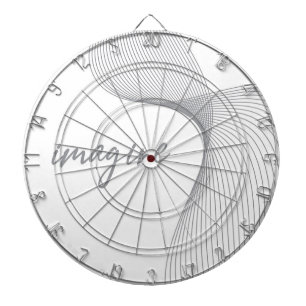 Modern, simple, elegant graphic design of Imagine Dart Board