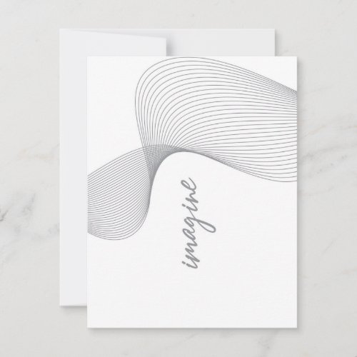 Modern simple elegant graphic design of Imagine Note Card