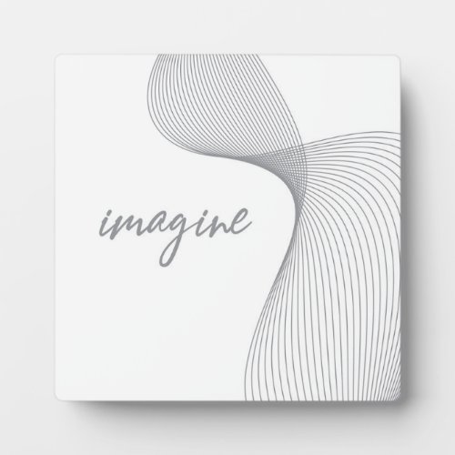 Modern simple elegant graphic design of Imagine Plaque