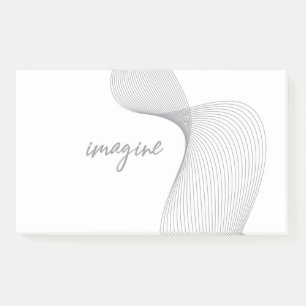 Modern, simple, elegant graphic design of Imagine Post-it Notes