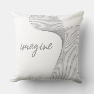 Modern, simple, elegant graphic design of Imagine Throw Pillow