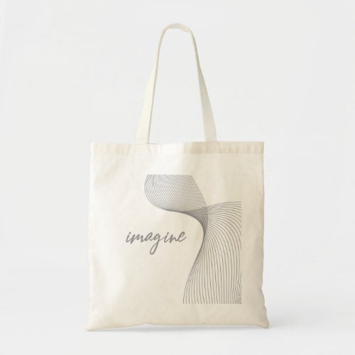 Modern simple elegant graphic design of Imagine Tote Bag