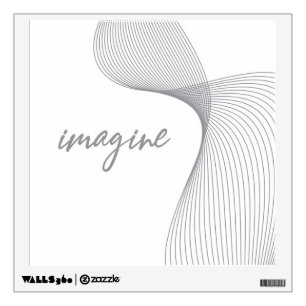 Modern, simple, elegant graphic design of Imagine Wall Decal