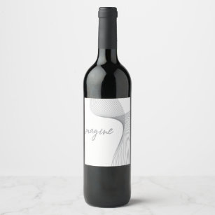 Modern, simple, elegant graphic design of Imagine Wine Label