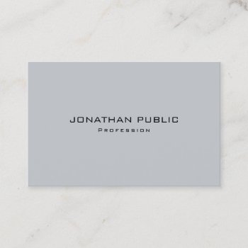 Modern Simple Elegant Grey Template Professional Business Card by art_grande at Zazzle