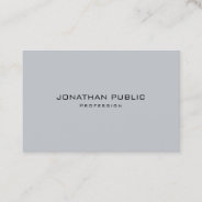 Modern Simple Elegant Grey Template Professional Business Card at Zazzle