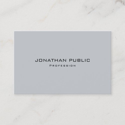 Modern Simple Elegant Grey Template Professional Business Card