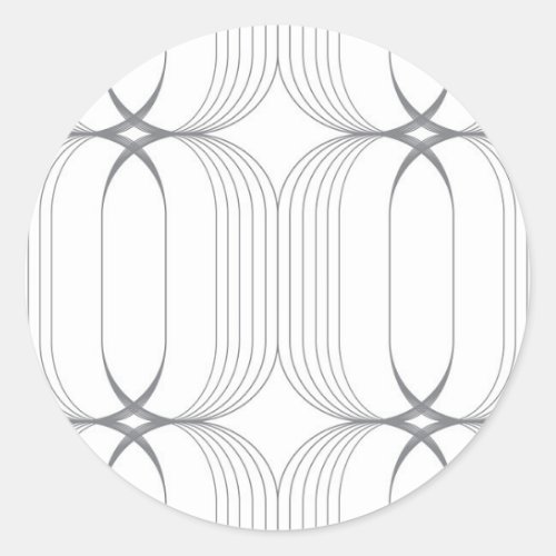 Modern simple elegant luxury illustration pattern classic round sticker