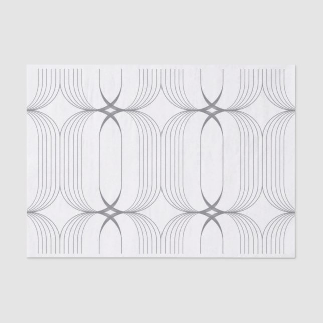 Modern, simple elegant luxury illustration pattern tissue paper (Front)
