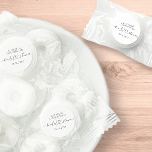 Modern Simple Elegant Minimal Heart Bridal Shower Life Saver® Mints