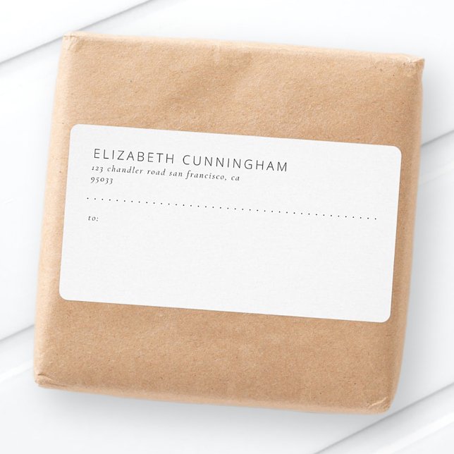 Modern Simple Elegant Minimalist Chic Shipping Label (Creator Uploaded)