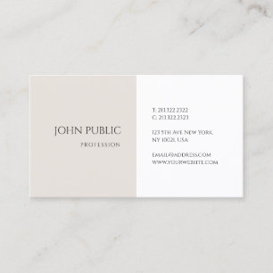 Modern Simple Elegant Minimalist Design Template Business Card
