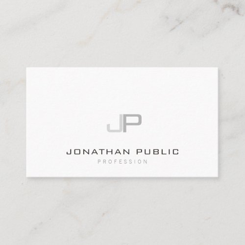 Modern Simple Elegant Monogram Template Initials Business Card