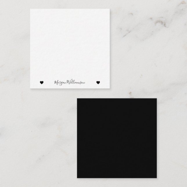 Modern Simple Elegant Name Note Card (Front/Back)