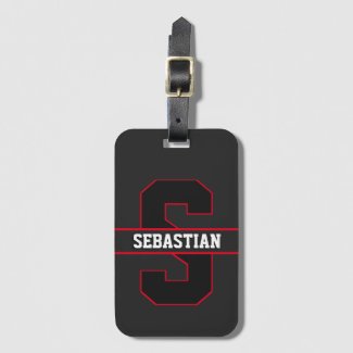 Modern Simple Elegant Personalized Monogram Luggage Tag