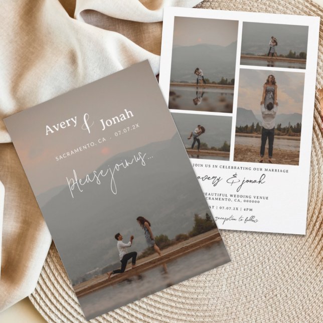 Modern Simple Elegant Photo Wedding Invitation (Creator Uploaded)