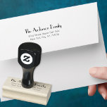 Modern Simple Elegant Plain Family Return Address Rubber Stamp<br><div class="desc">Create your own custom, personalized, simple, elegant, stylish, modern, plain, basic, family name return address maple wood rubber stamp. Simply enter your name / family name / company name, and address. Perfect for both, home and business, personal and official mailings. Elegant return address stamp for use on birthday, wedding, marriage...</div>
