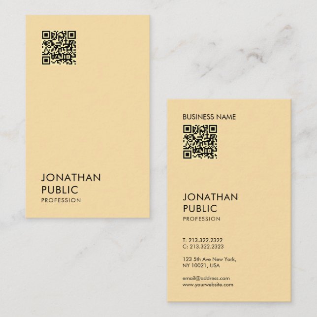 Modern Simple Elegant Professional Oceania Gold Business Card (Front/Back)