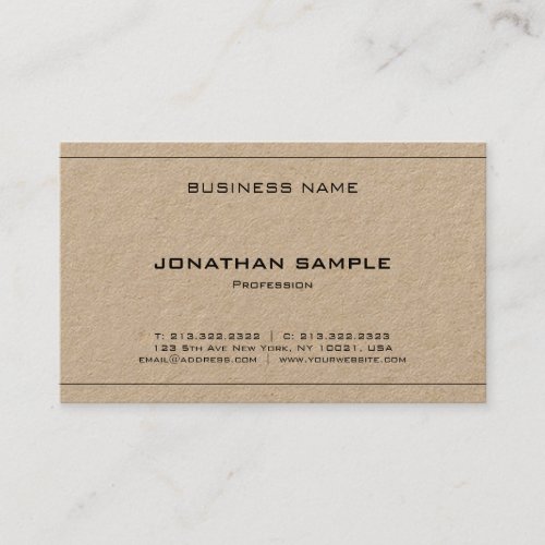 Modern Simple Elegant Professional Plain Luxury Business Card