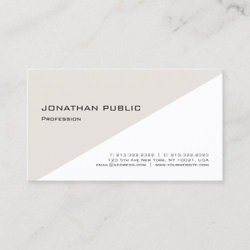 Modern Simple Elegant Professional Template Chic Business Card