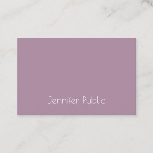 Modern Simple Elegant Purple Minimalist Template Business Card