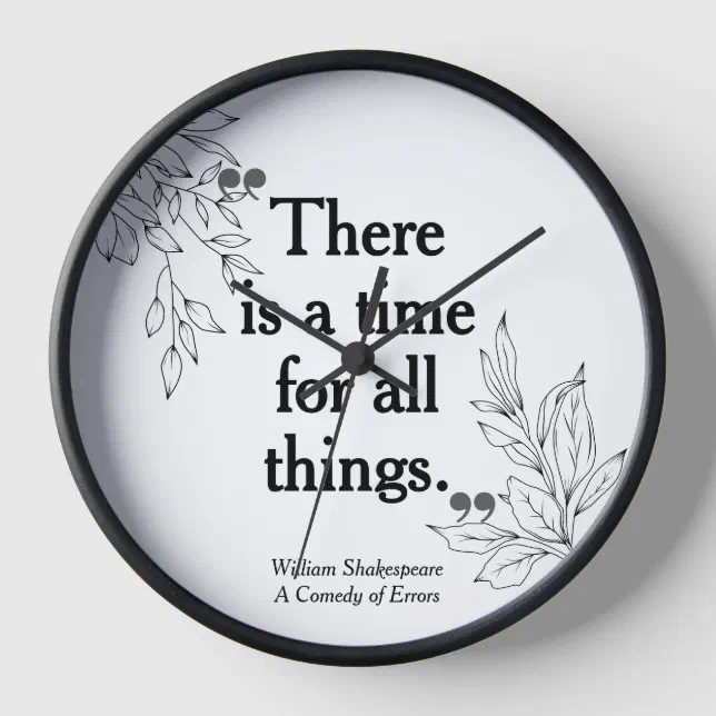 Modern Simple Elegant Quote Typography Clock