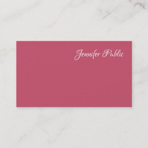 Modern Simple Elegant Red Professional Template Business Card