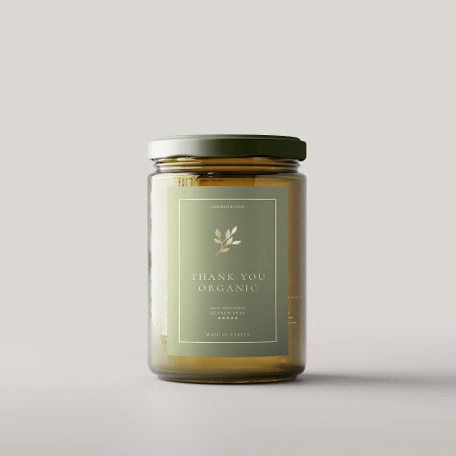 Modern Simple Elegant Sage Gold Plant Food Label