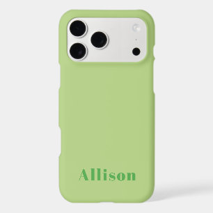 Modern Simple Elegant Sage Green Stylish Monogram iPhone 17 Pro Max Case