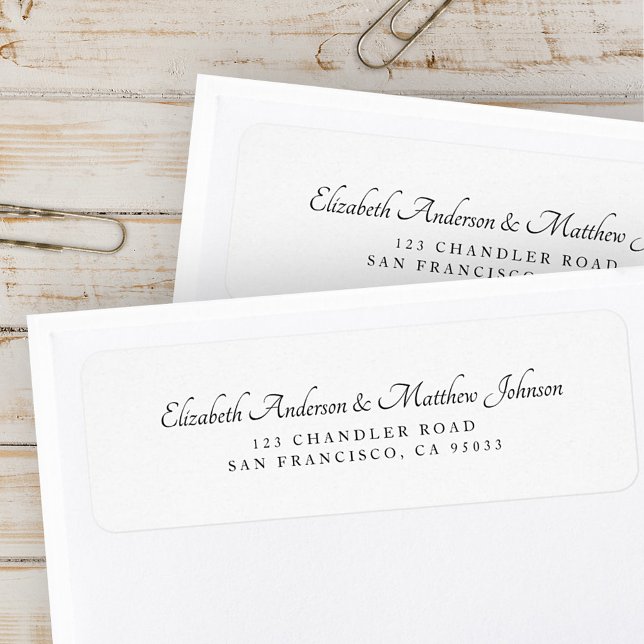 Modern Simple Elegant Script Return Address Label (Creator Uploaded)