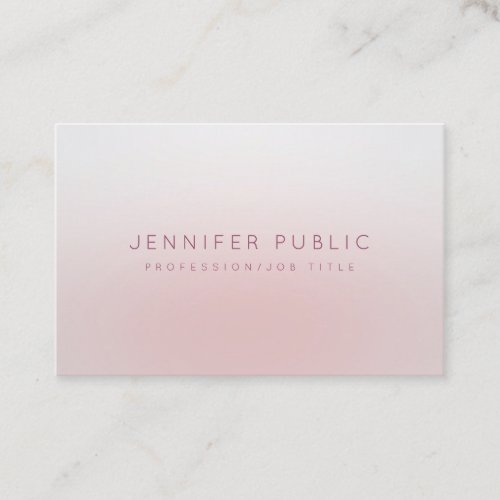 Modern Simple Elegant Template Minimalist Design Business Card