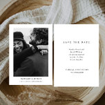 Modern Simple Elegant Text and Photo | Wedding  Save The Date<br><div class="desc">Modern Simple Elegant Text and Photo | Wedding</div>